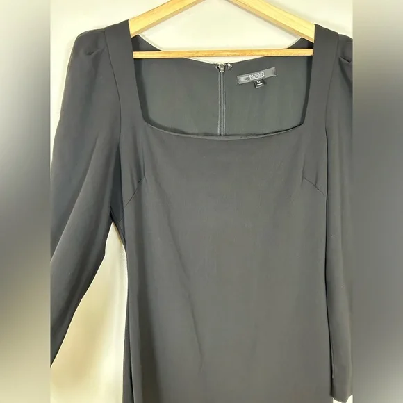 Badgley Mischka Black Long Sleeve Gown - Picture 7 of 15